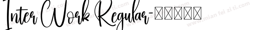 Inter Work Regular字体转换
